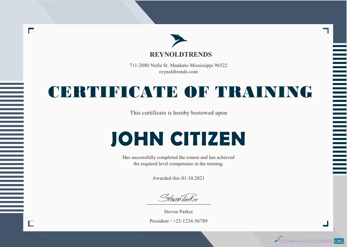 Download USA Company Training Cert Photoshop template